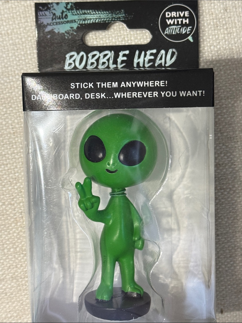 Bobble Head Alien Desk Figurine – Green